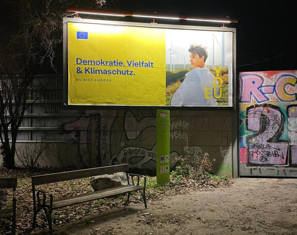 Poster of the 2023 "You are EU" campaign in Vienna.